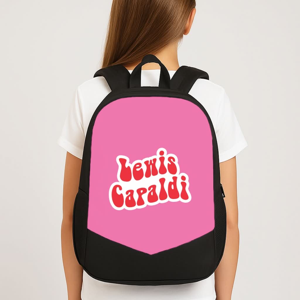 Red Name School Bag
