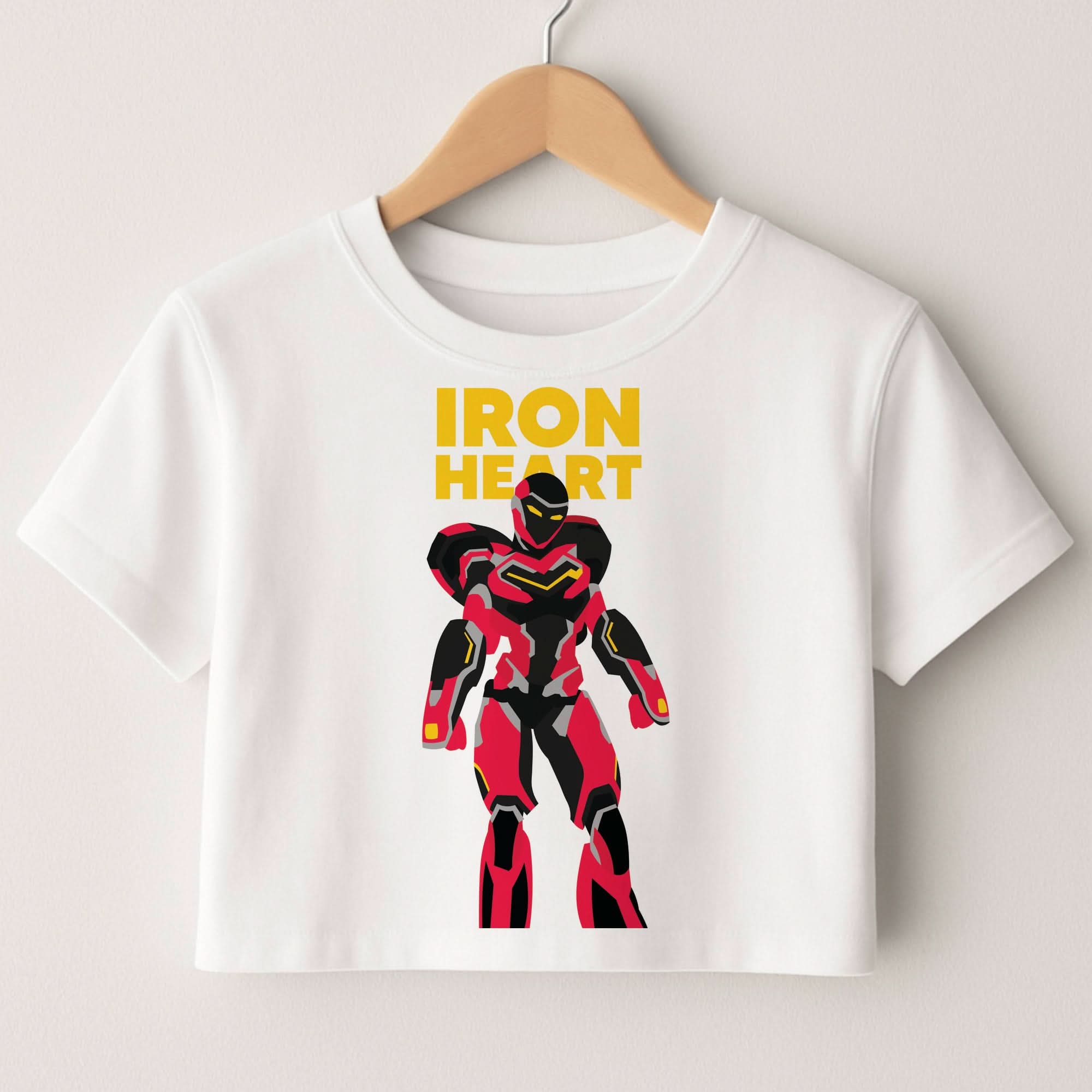 Metal Heart Hero Standing Crop top