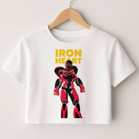 Metal Heart Hero Standing Crop top
