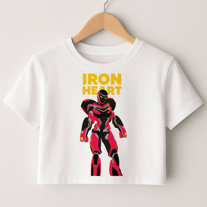 Metal Heart Hero Standing Crop Top