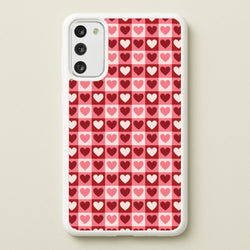 Pink Tartan Love Hearts Pattern Galaxy A41 Case