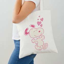 Cartoon Beagle Valentine Hearts Pattern Shoulder Bag