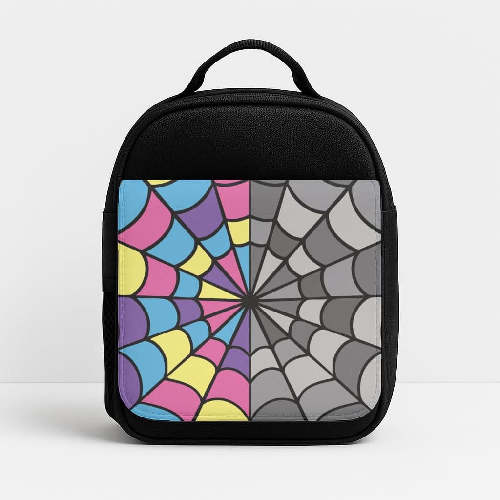 Colourful And Gray Spiderweb Lunchbox