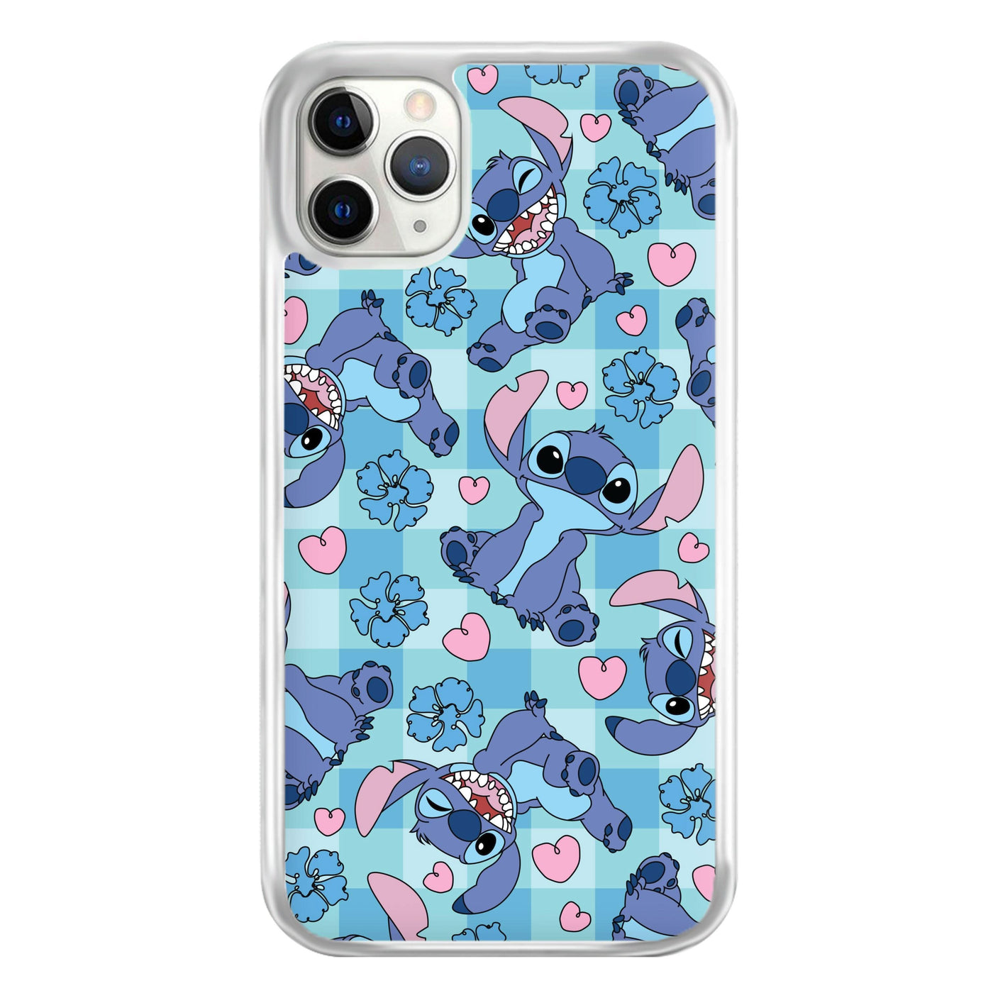 Blue Alien And Hearts Pattern Phone Case