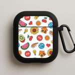 Harry Stickers Pattern Black AirPods Case