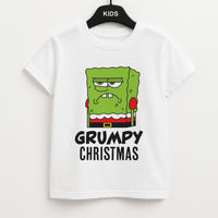 Grumpy Christmas Cartoon Sponge Kids T-Shirt