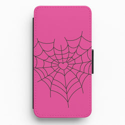 Spiderweb Hearts II Flip / Wallet Phone Case