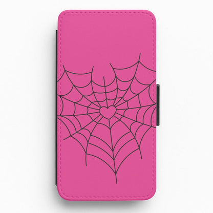Spiderweb Hearts II Flip / Wallet Phone Case