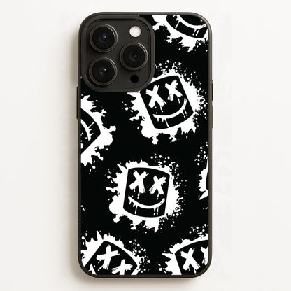 Black And White Helmet DJ Pattern Phone Case for iPhone, Samsung Galaxy and Google Pixel