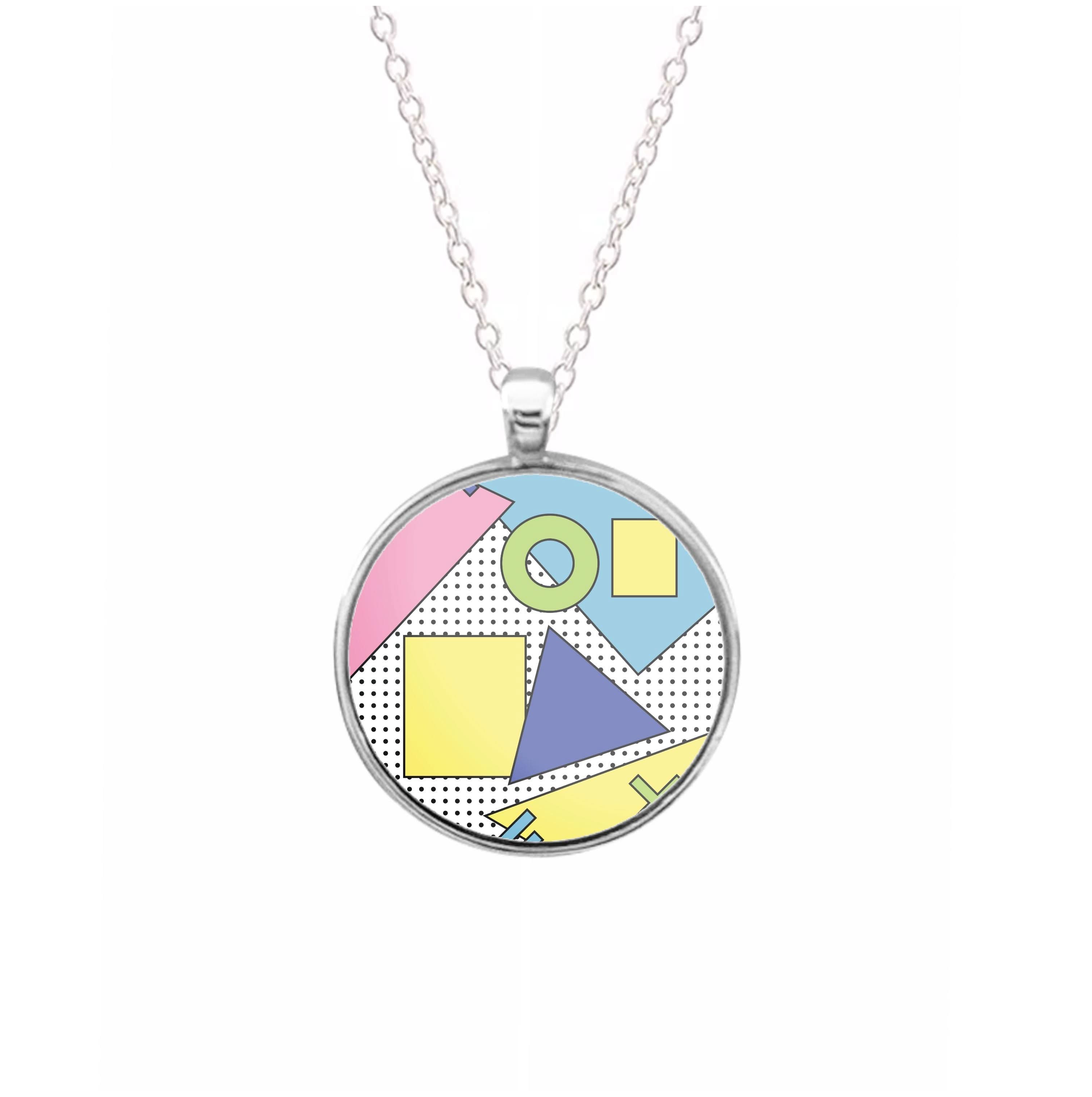 Geometric Abstract Shapes Pattern Necklace