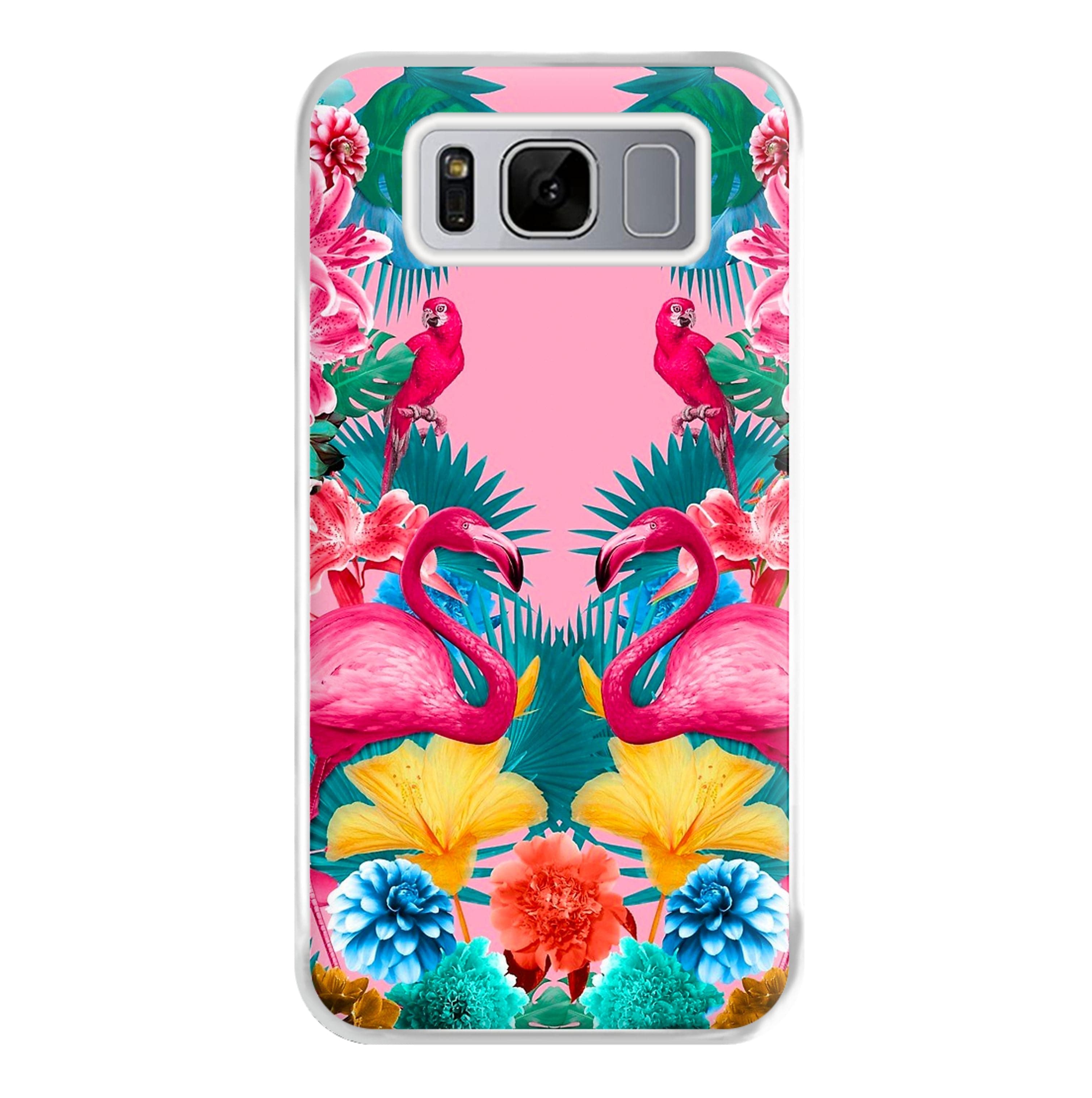 Flamingo and Tropical garden Phone Case