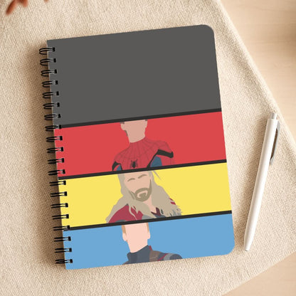 Superhero Team Red, Yellow And Blue Notepad