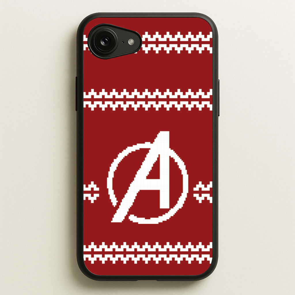 Superhero Team Red Christmas Jumper  iPhone 16e Case