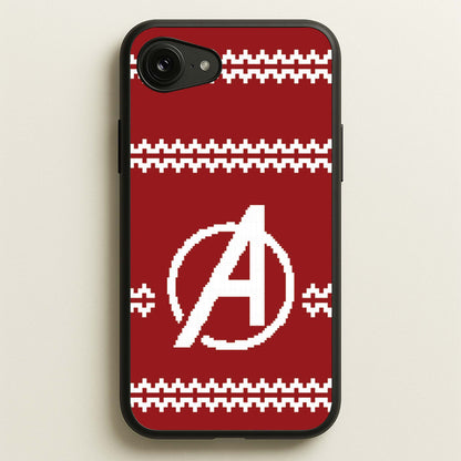 Superhero Team Red Christmas Jumper  iPhone 16e Case