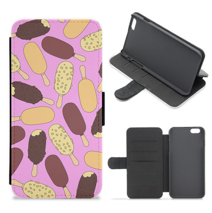 Chocolate Ice Cream Lollys - Summer Flip / Wallet Phone Case