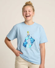 Watercolour Cinderella Fairytale T-Shirt 1