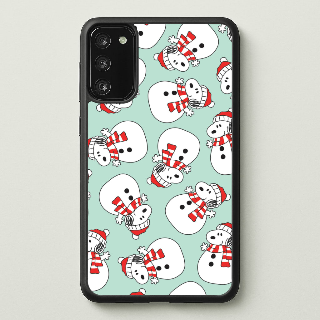 Cartoon Beagle Snowman Pattern Galaxy S20 Case