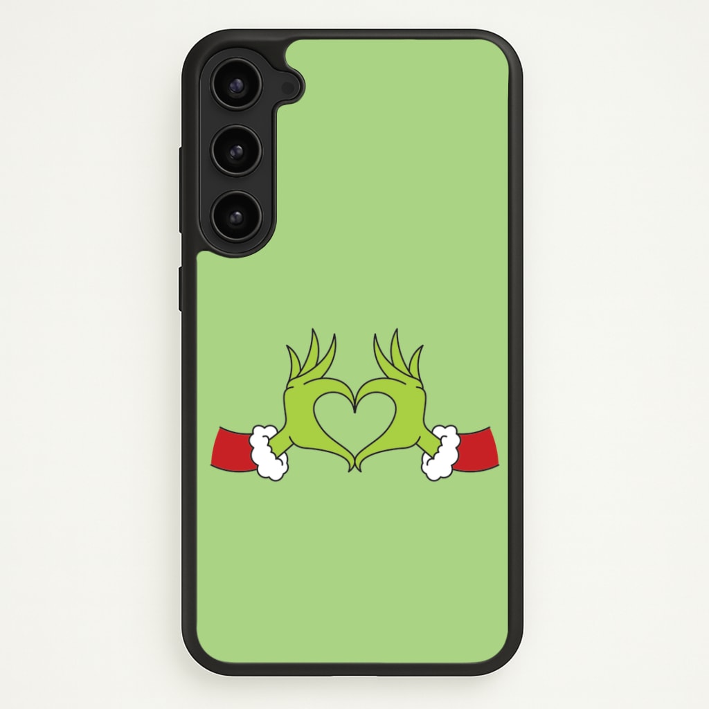 Christmas Green Heart Galaxy S23 Plus Case