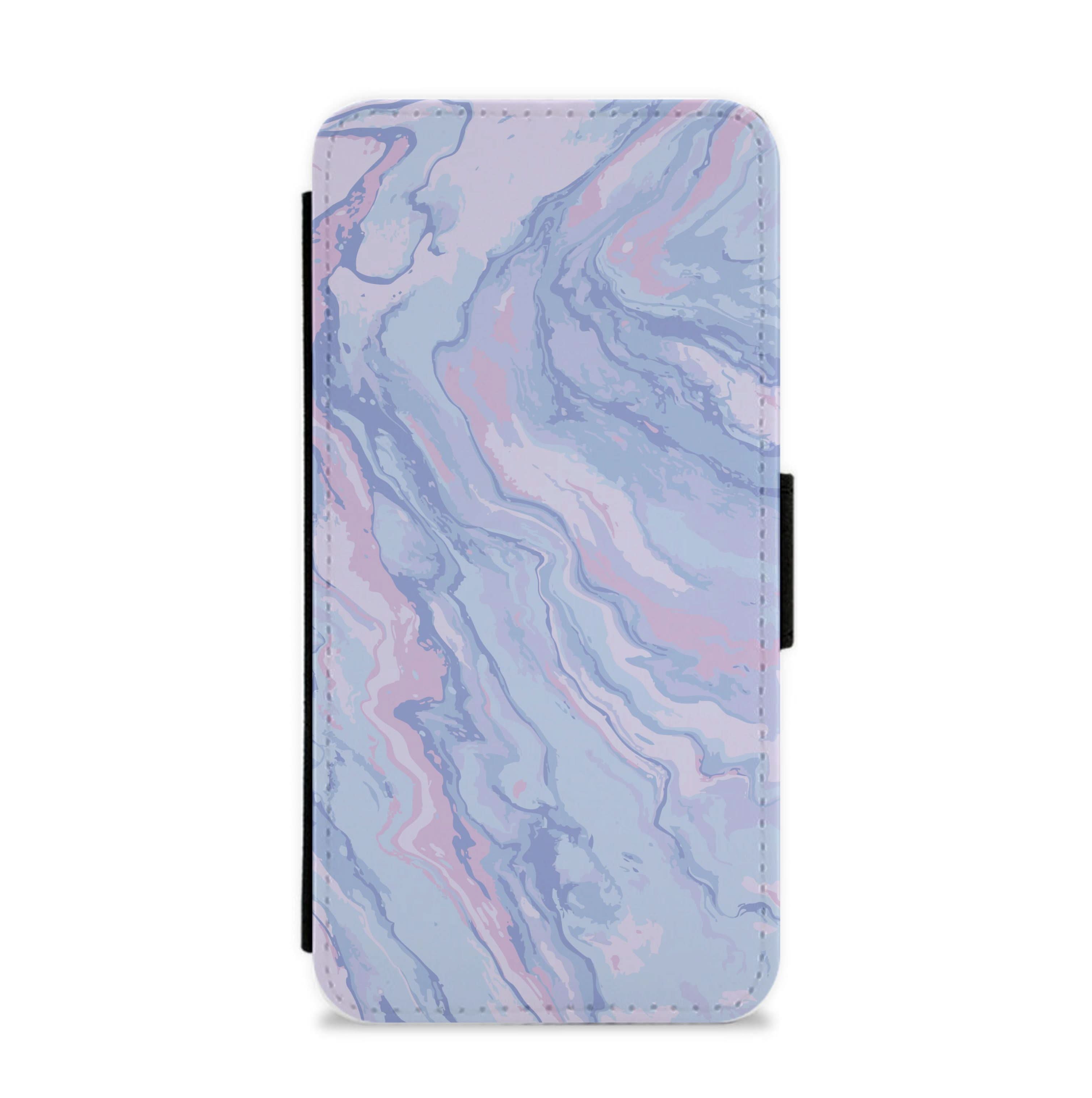 Purple Cloudy Marble Flip / Wallet Phone Case