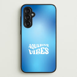 Aquarius Vibes Gradient Zodiac Galaxy A14 Case