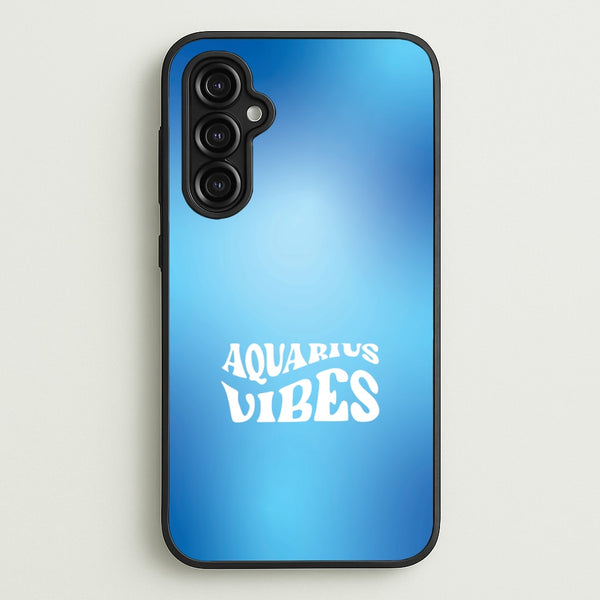 Aquarius Vibes Gradient Zodiac Galaxy A14 Case