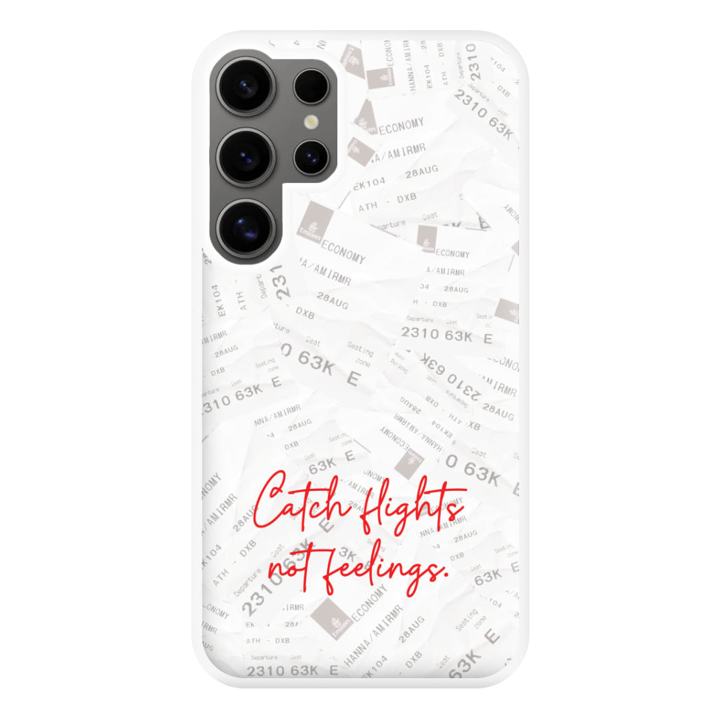 Catch Flights Not Feelings Collage Galaxy S24 Ultra Case