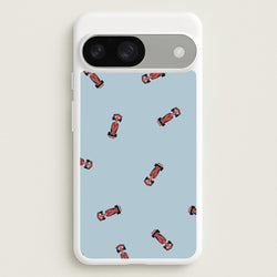 Race Cars Pattern Blue Google Pixel 9 / 9 Pro Case