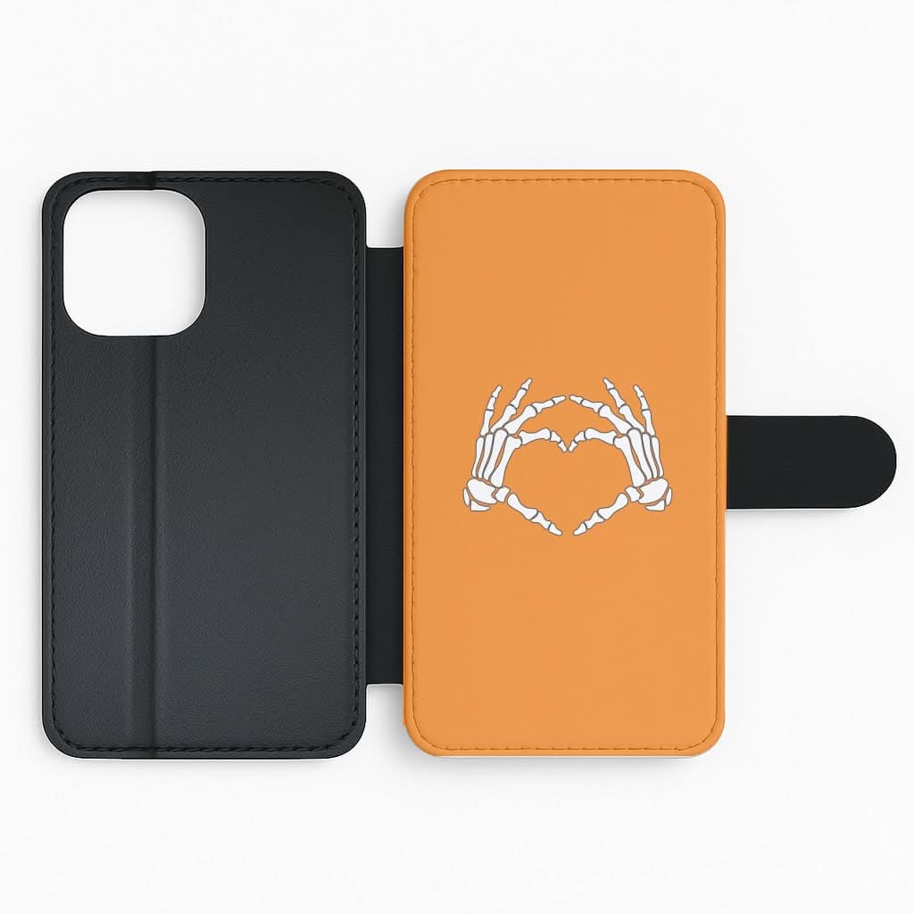 Skeleton Heart Flip Phone Case