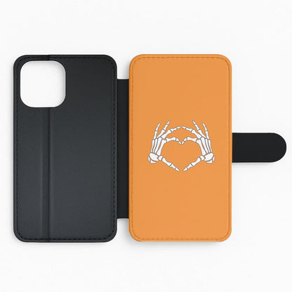Skeleton Heart Flip Phone Case