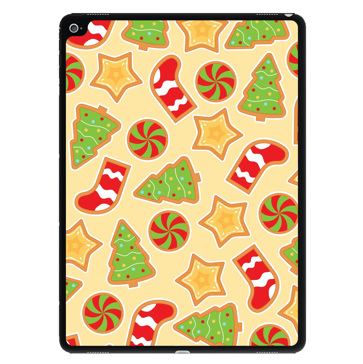 Gingerbread And Stocking Pattern iPad Case