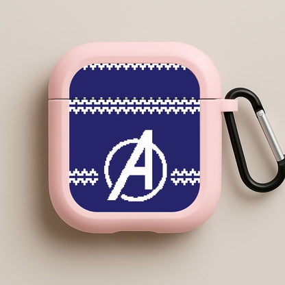 Superhero Team Blue Christmas Jumper  Pink AirPods Case