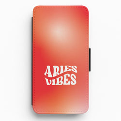 Aries Vibes Gradient Zodiac Flip / Wallet Phone Case