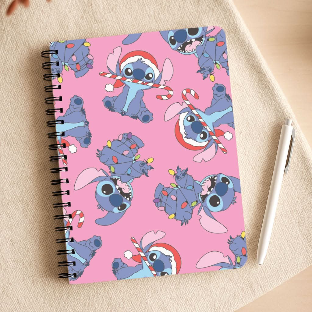 Christmas Cute Blue Alien Pattern Notepad