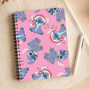 Christmas Cute Blue Alien Pattern Notebook 3