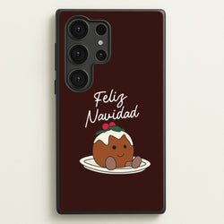Christmas Pudding Plush Galaxy S25 Ultra Case