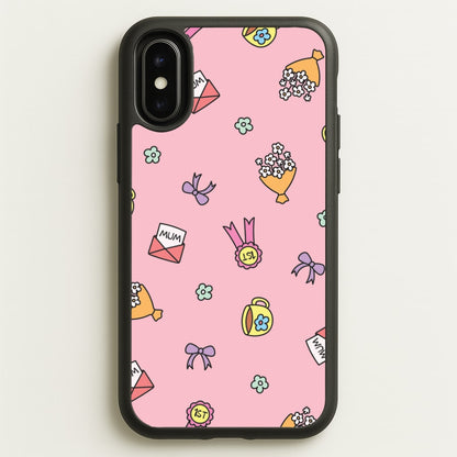 Mum Doodles Pattern iPhone X / XS Case
