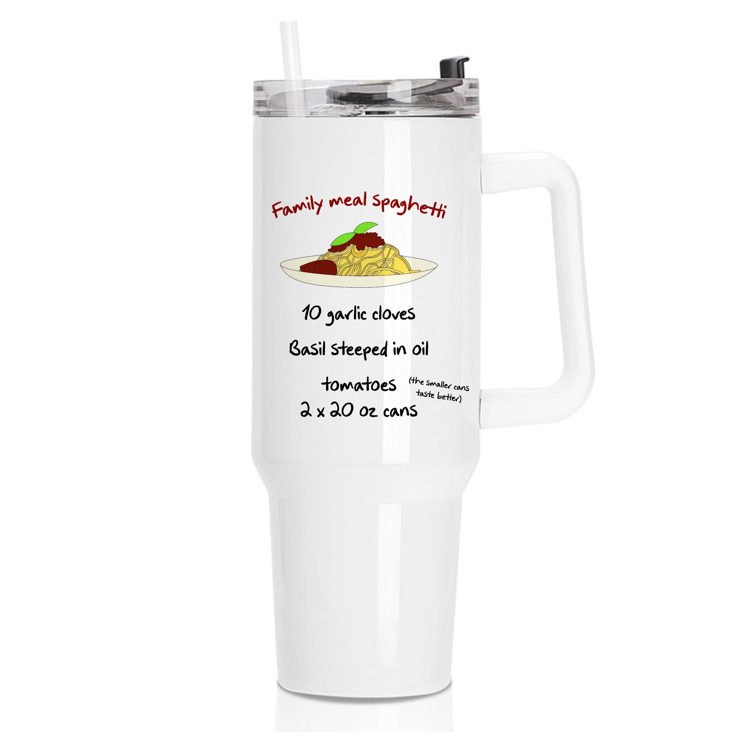 Family Meal Spaghetti Tumbler