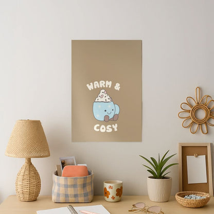 Hot Cocoa Plush Quote Art Print