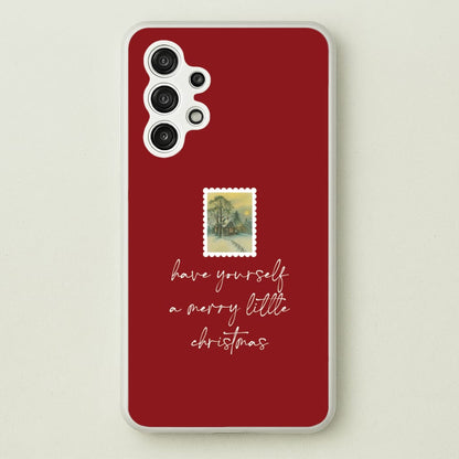 A Merry Little Christmas Stamp Galaxy A13 Case