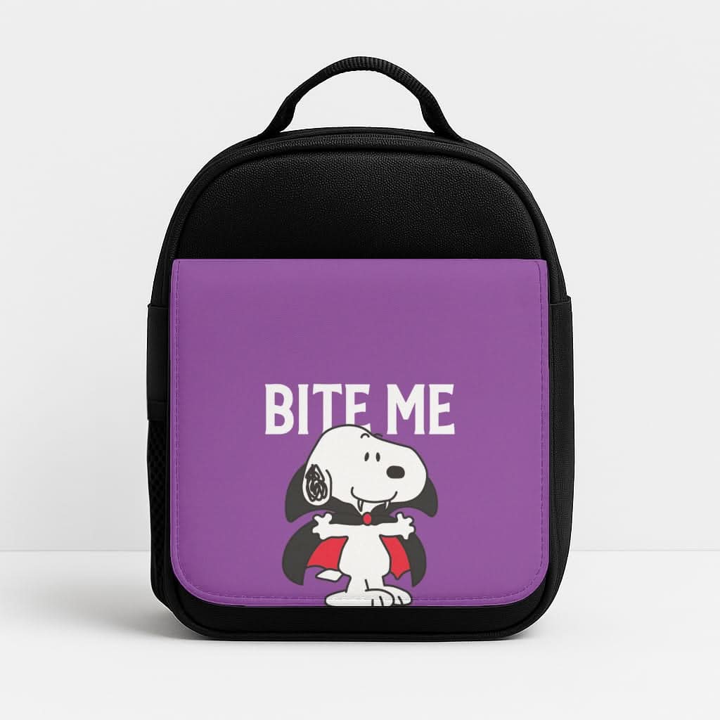 Bite Me Cartoon Beagle Insulated Lunch Bag