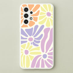 Pastel Abstract Flowers Galaxy A13 Case
