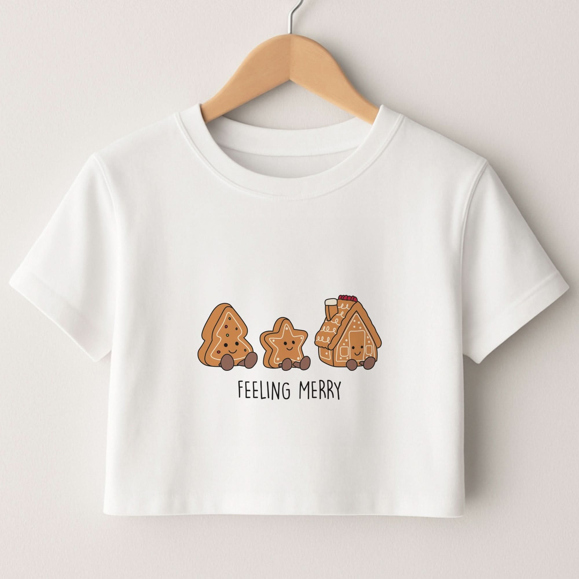 Gingerbread Plushies Quote Crop top