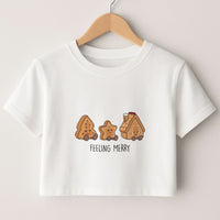 Gingerbread Plushies Quote Crop top