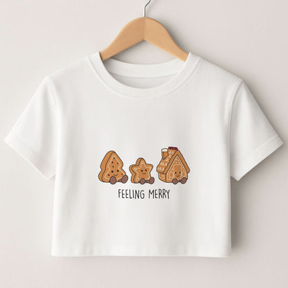 Gingerbread Plushies Quote Crop Top