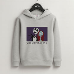 We're Simply Meant To Be  Grey Kids Hoodie