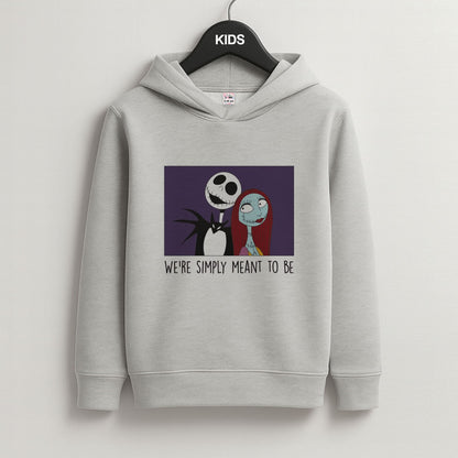 We're Simply Meant To Be  Grey Kids Hoodie