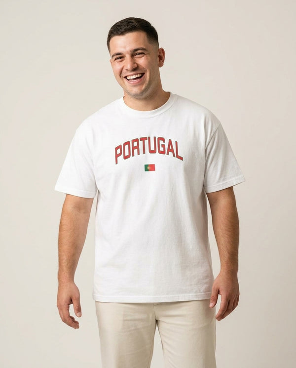 Portugal Team Kit T-Shirt — White Front, worn