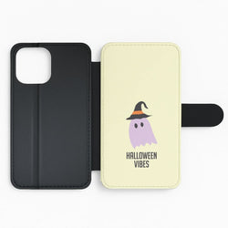 Purple Ghost Halloween Vibes Flip Phone Case