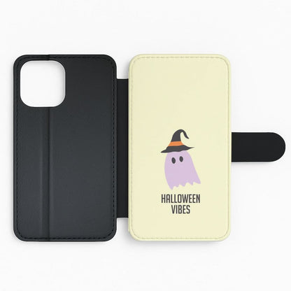 Purple Ghost Halloween Vibes Flip Phone Case