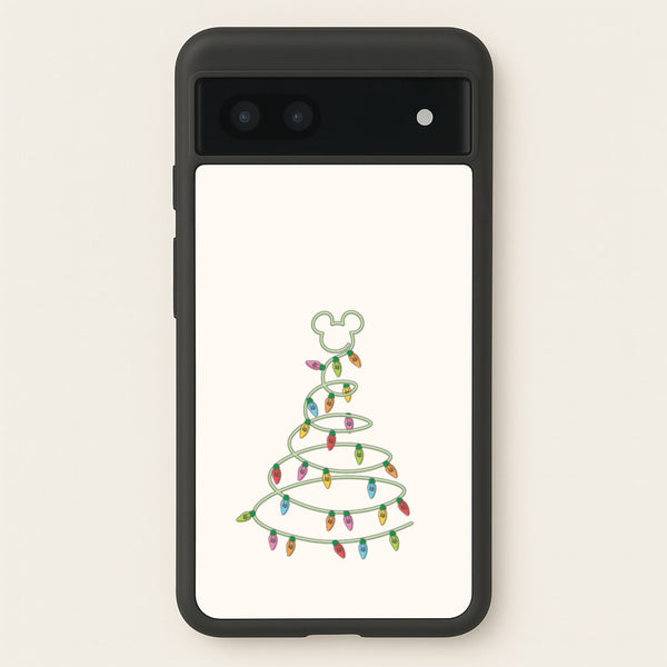 Cartoon Mouse Christmas Tree Lights Google Pixel 7a Case